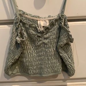 Super cute sage green crop tank top